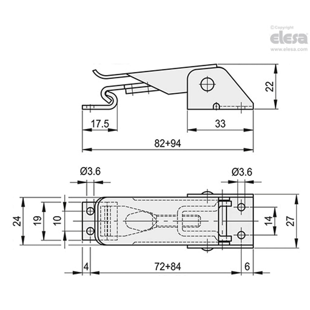 Adjustable Hook Clamp-TLN.Z-14/72-84+R