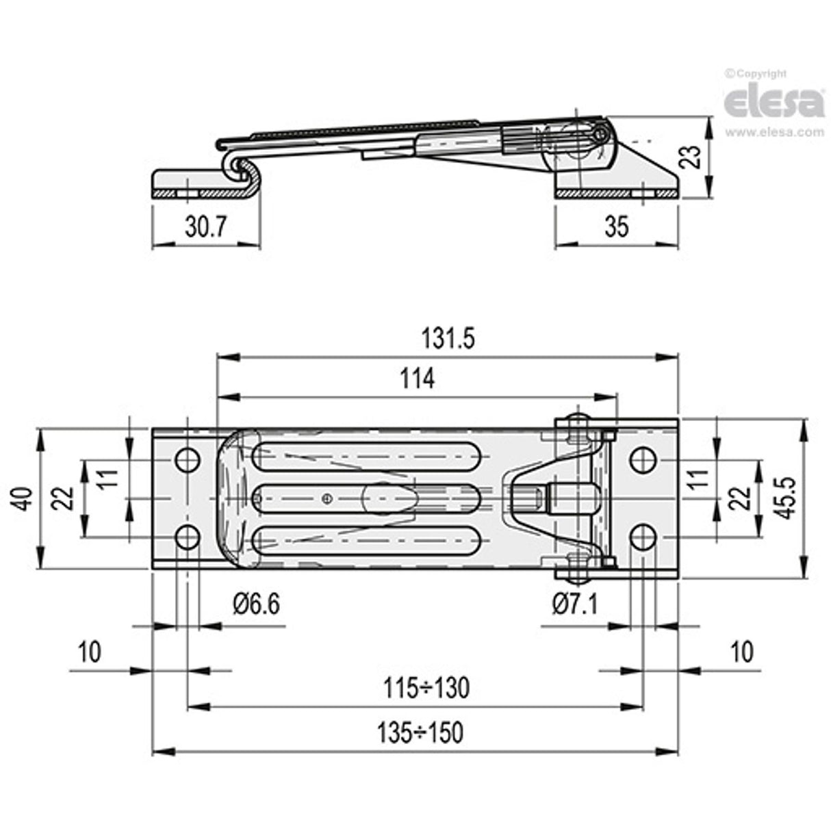 Adjustable Hook Clamp-TLS.Z-40/135-150+R