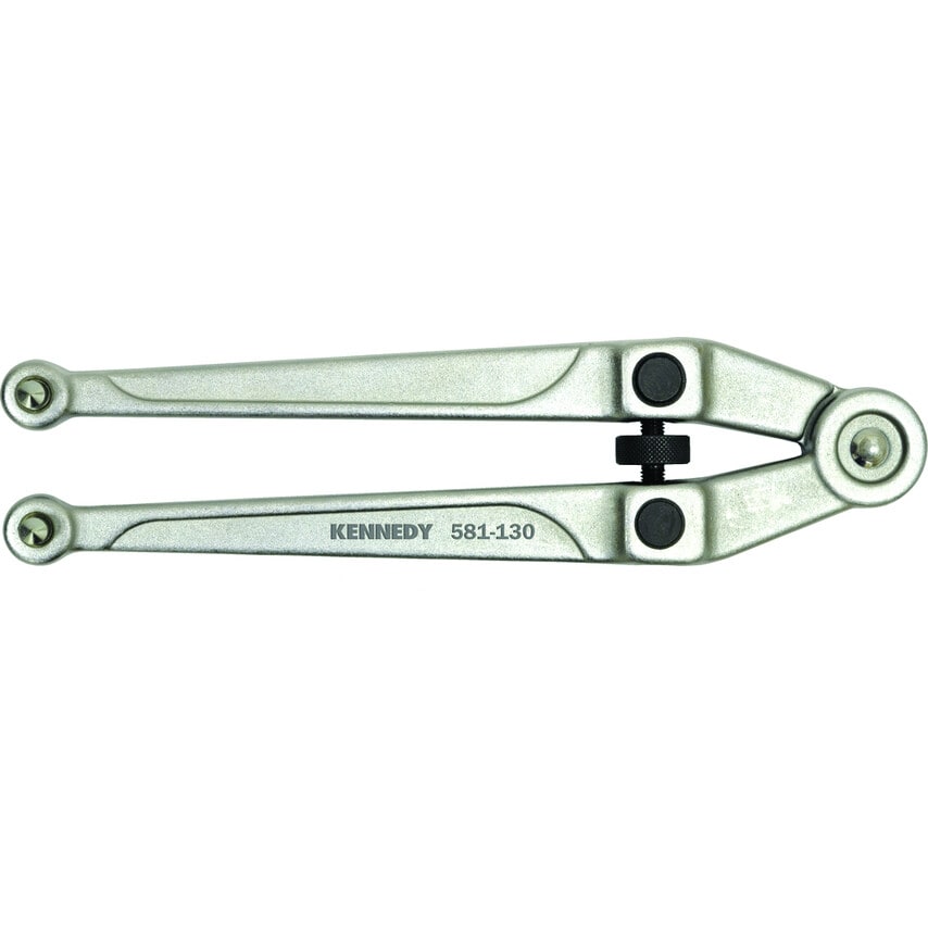 Adjustable Pin Spanner, Steel, 255mm Length, 20-100mm Jaw Capacity
