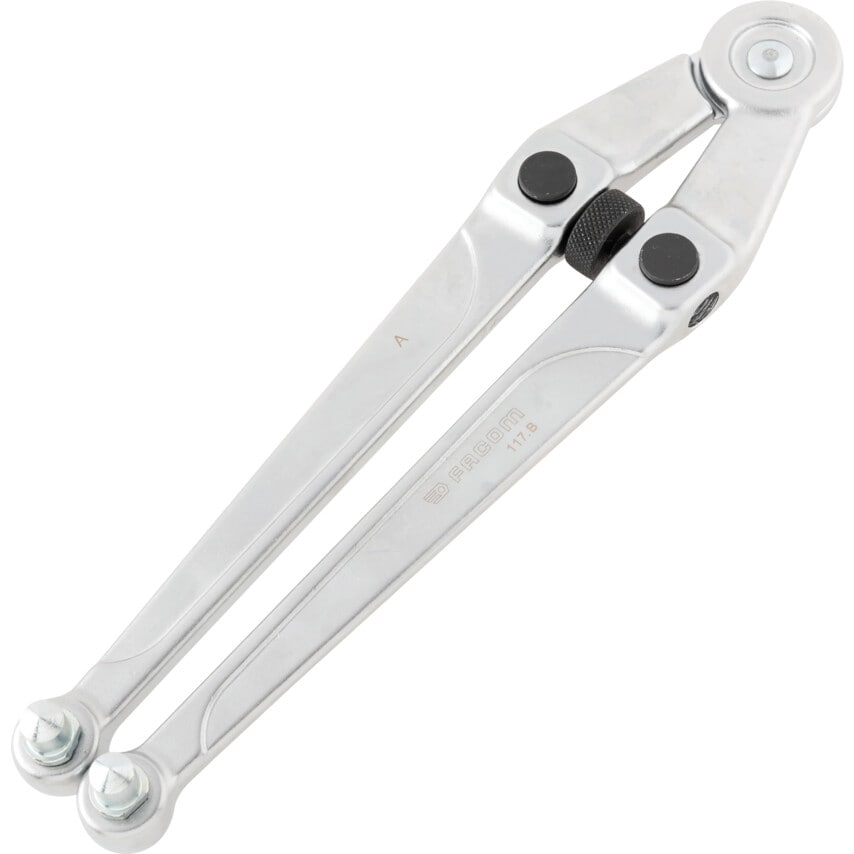 Adjustable Pin Spanner, Vanadium Steel, 245mm Length, 20-100mm Jaw Capacity