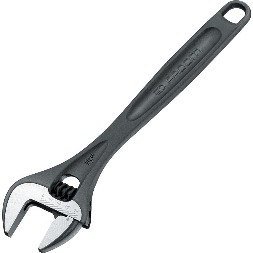 Adjustable Spanner, Chrome Vanadium Steel, 12in./306mm Length, 34mm Jaw Capacity