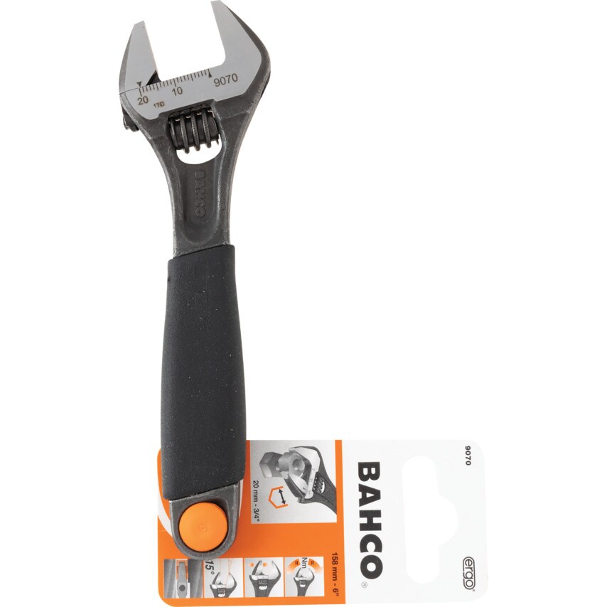 Adjustable Spanner, Steel, 6in./150mm Length, 20mm Jaw Capacity