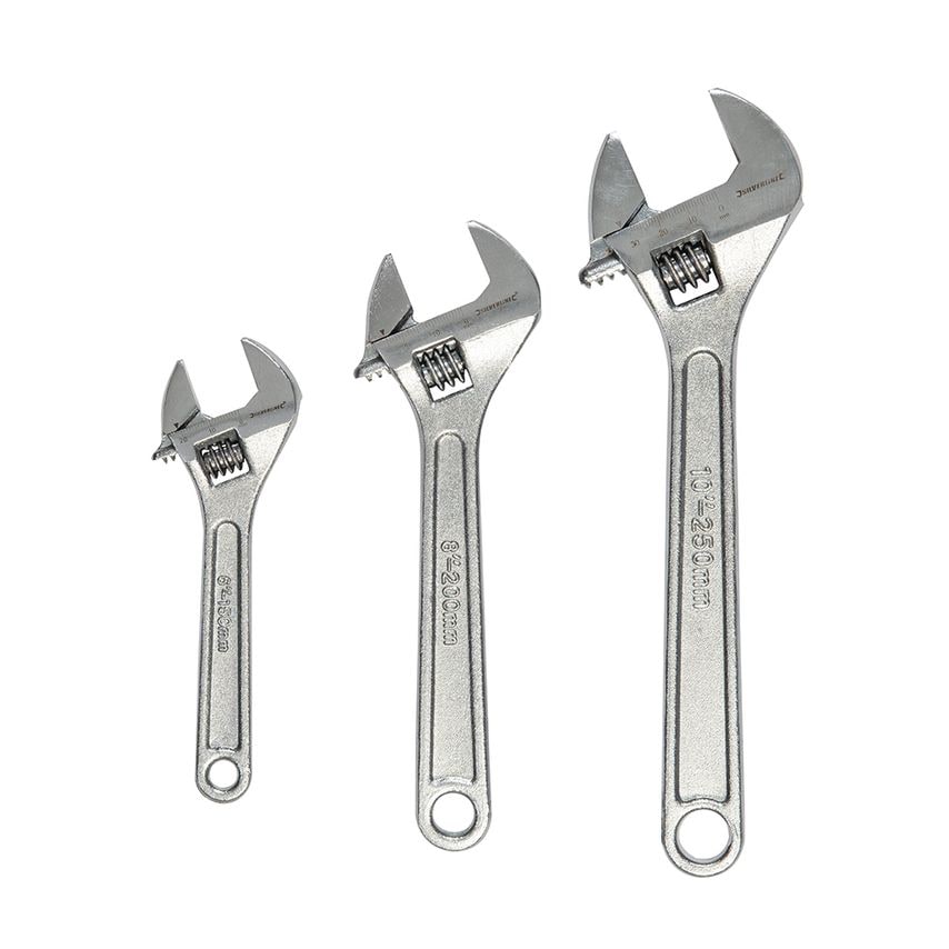 Adjustable Wrench Set 3 Piece 150, 200 & 250mm