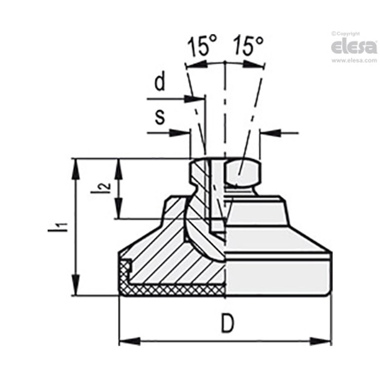 Adjustable feet-LM.50 M10-AC