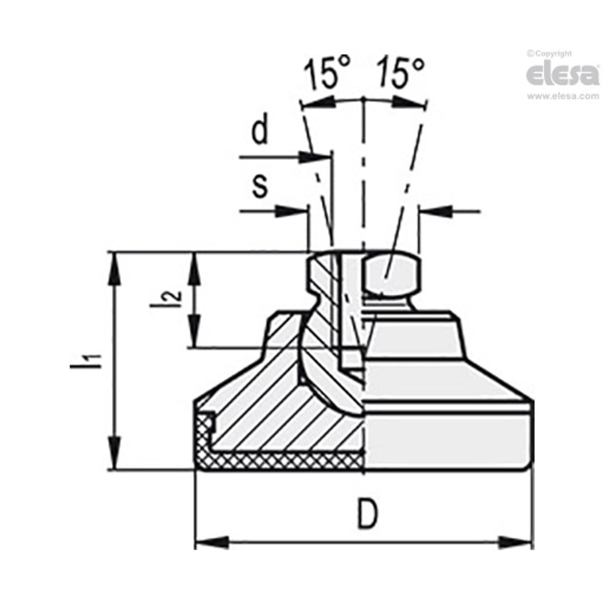 Adjustable feet-LM.60-SST M12-AC