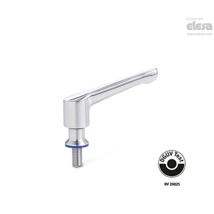 Adjustable handle-GN 305-63-M8-16-PL-H