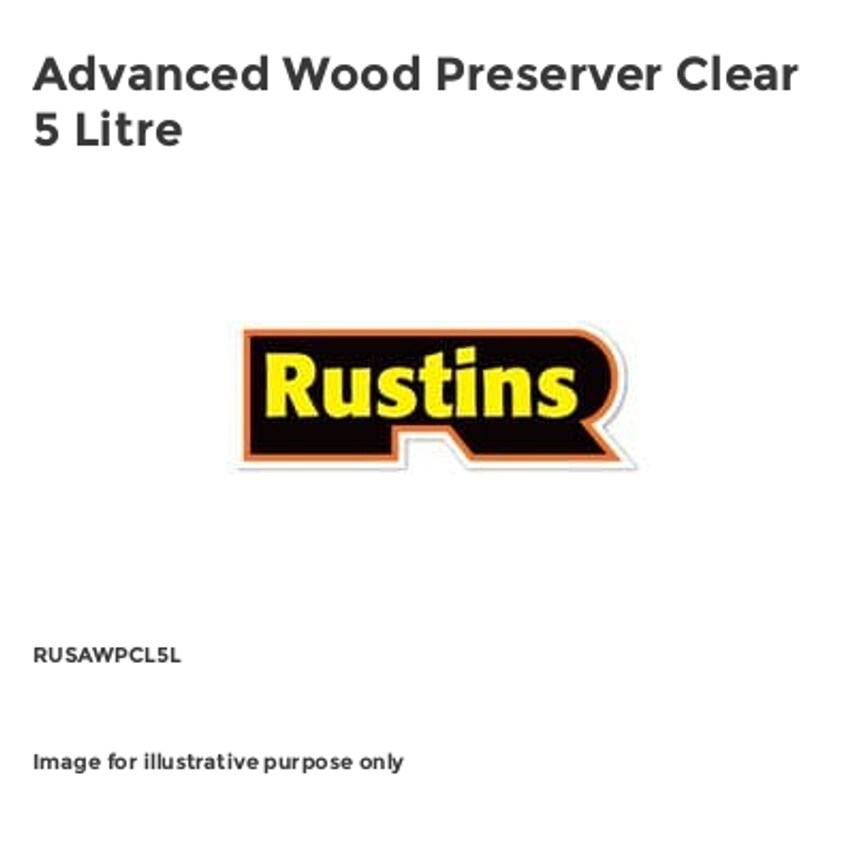 Advanced Wood Preserver Clear 5 Litre