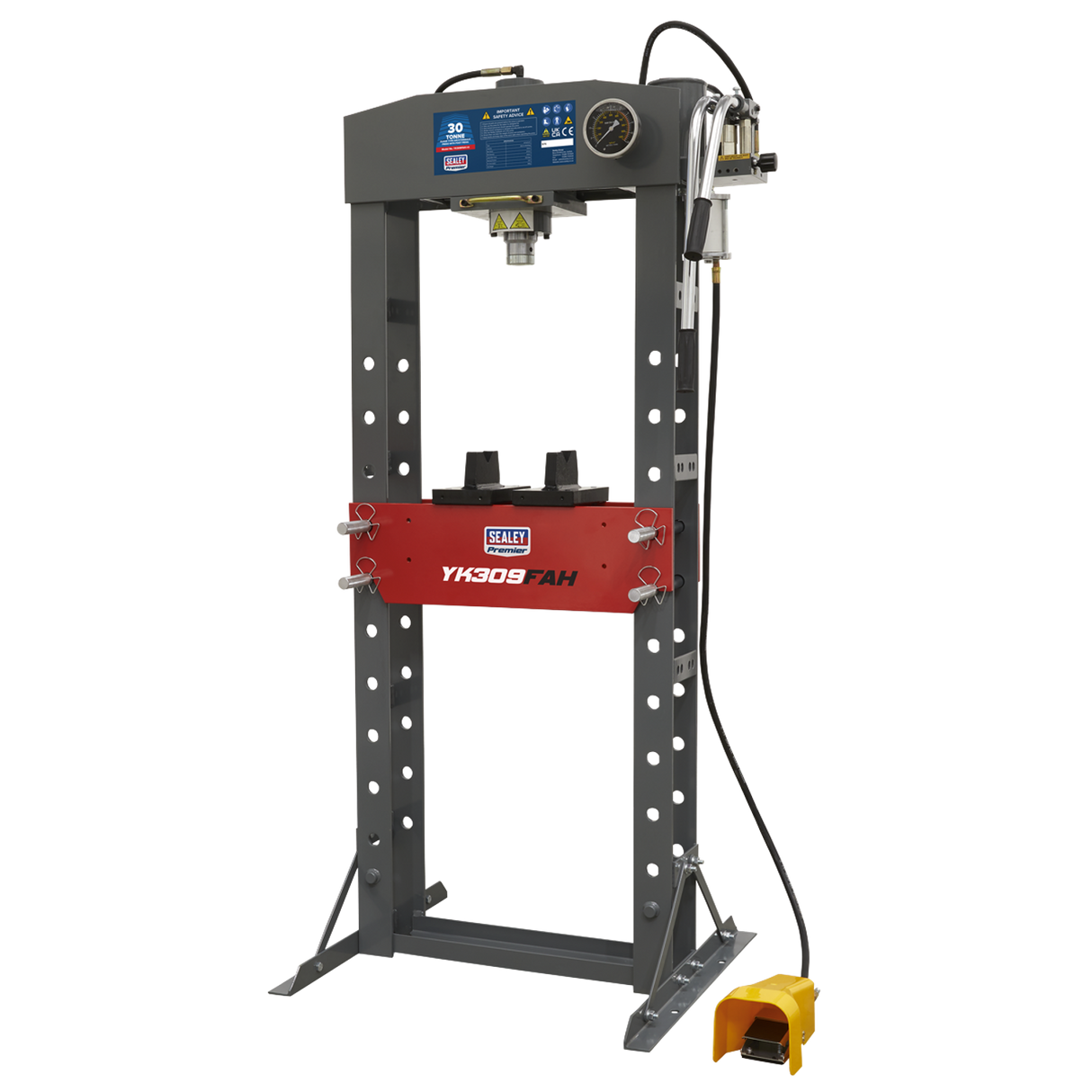 Air/Hydraulic Press 30-Tonne Floor Type with Foot Pedal