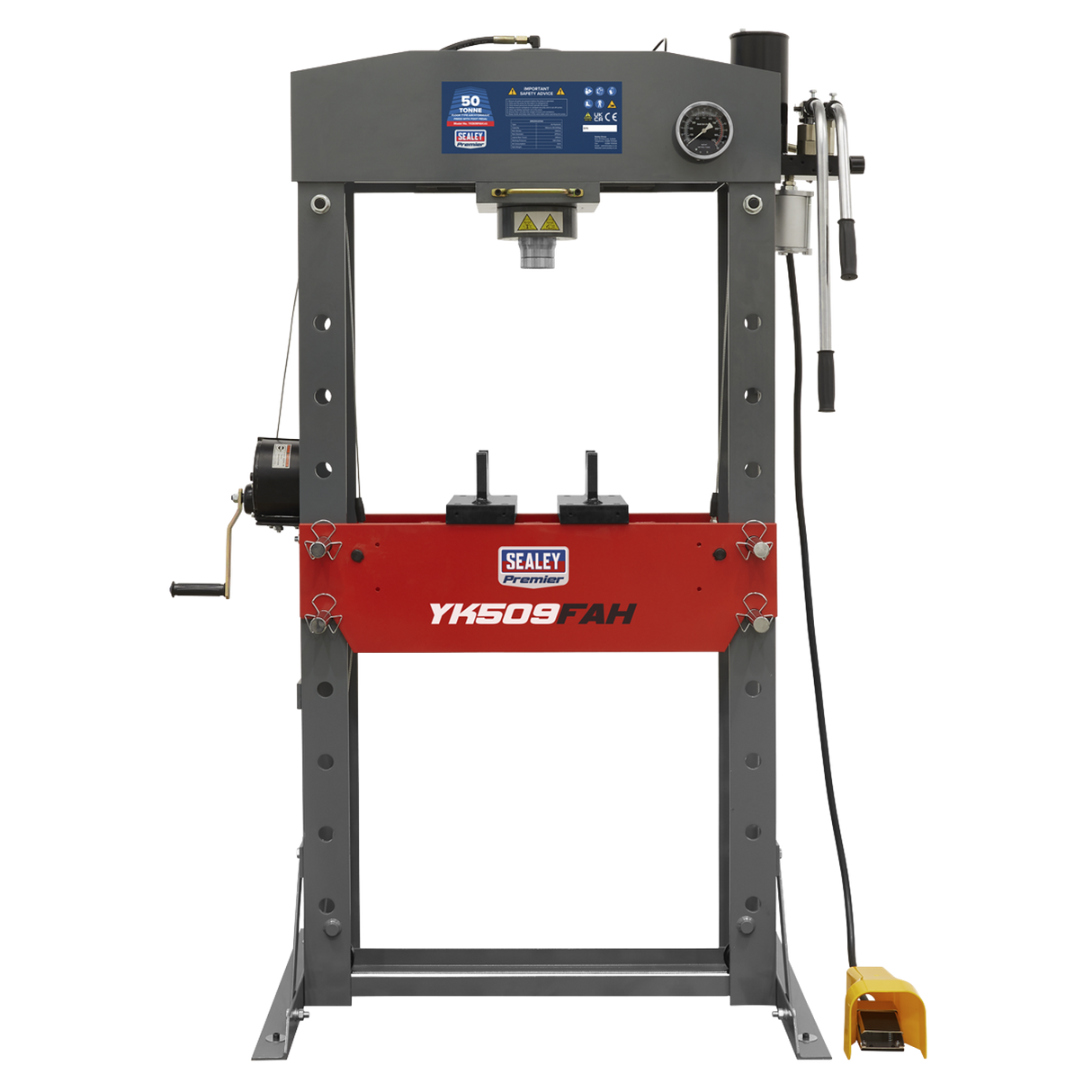 Air/Hydraulic Press 50-Tonne Floor Type with Foot Pedal