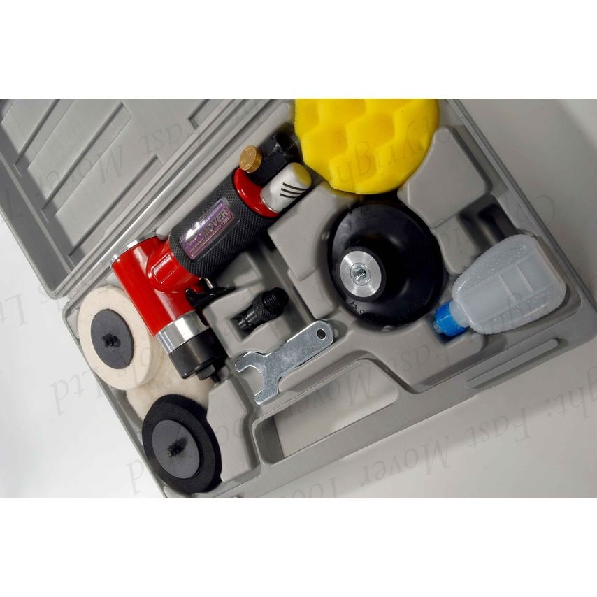 Air Operated Polisher, 75mm, Supplied In Case