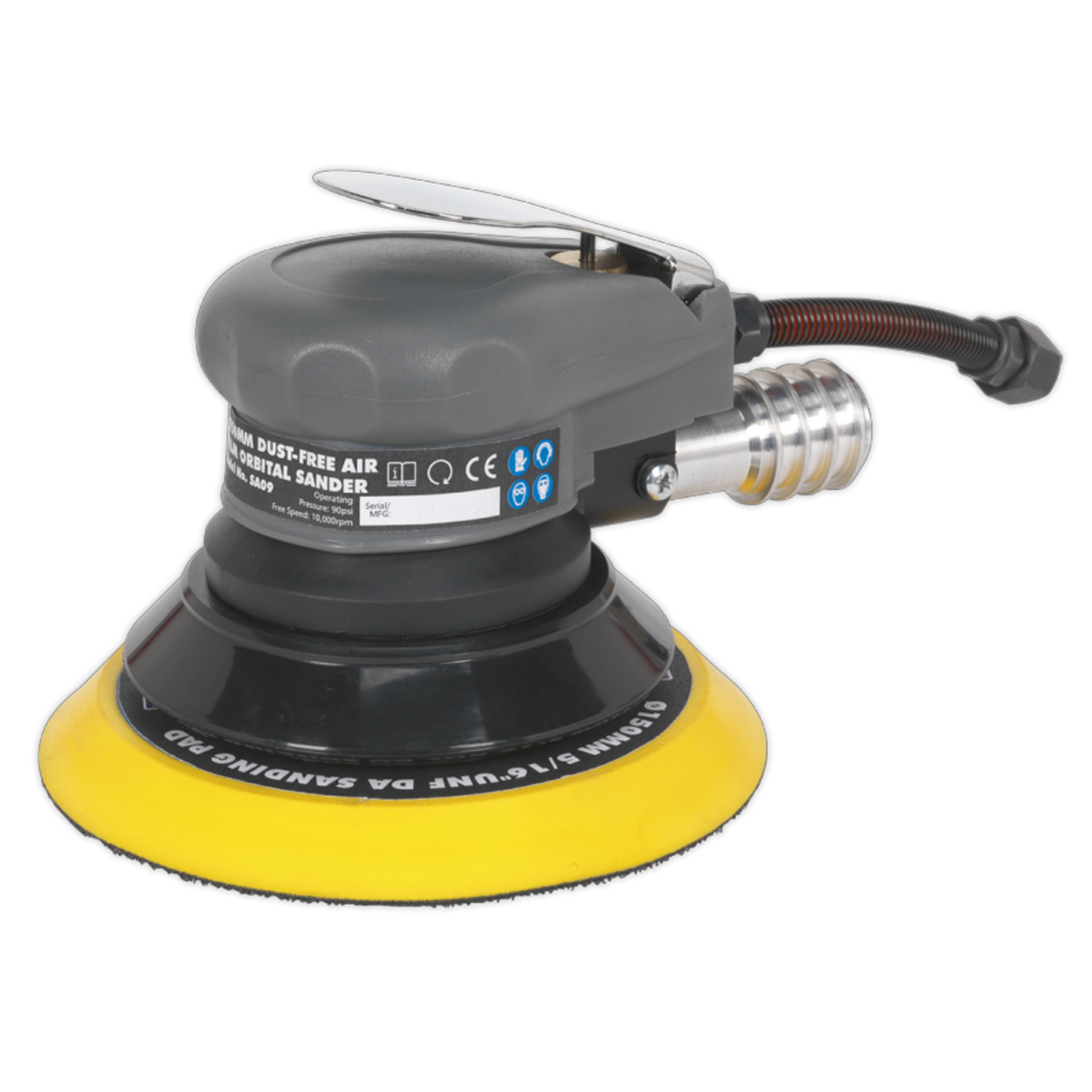 Air Palm Orbital Sander 150mm Dust-free