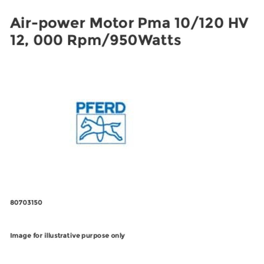 Air-power Motor Pma 10/120 HV 12, 000 Rpm/950Watts