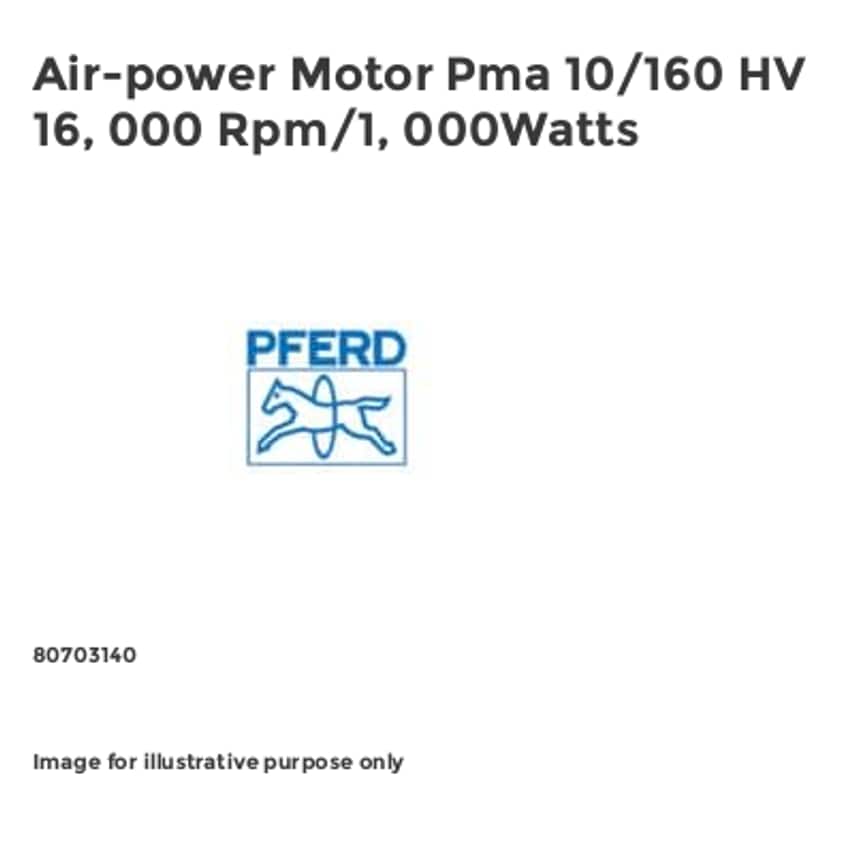 Air-power Motor Pma 10/160 HV 16, 000 Rpm/1, 000Watts