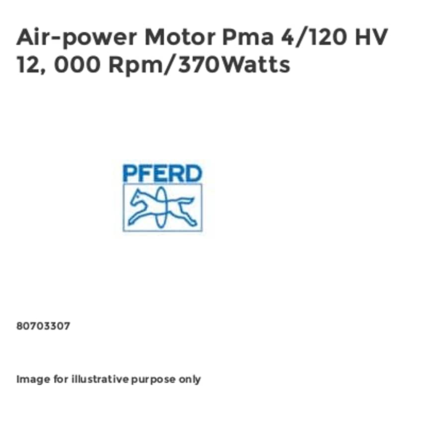 Air-power Motor Pma 4/120 HV 12, 000 Rpm/370Watts