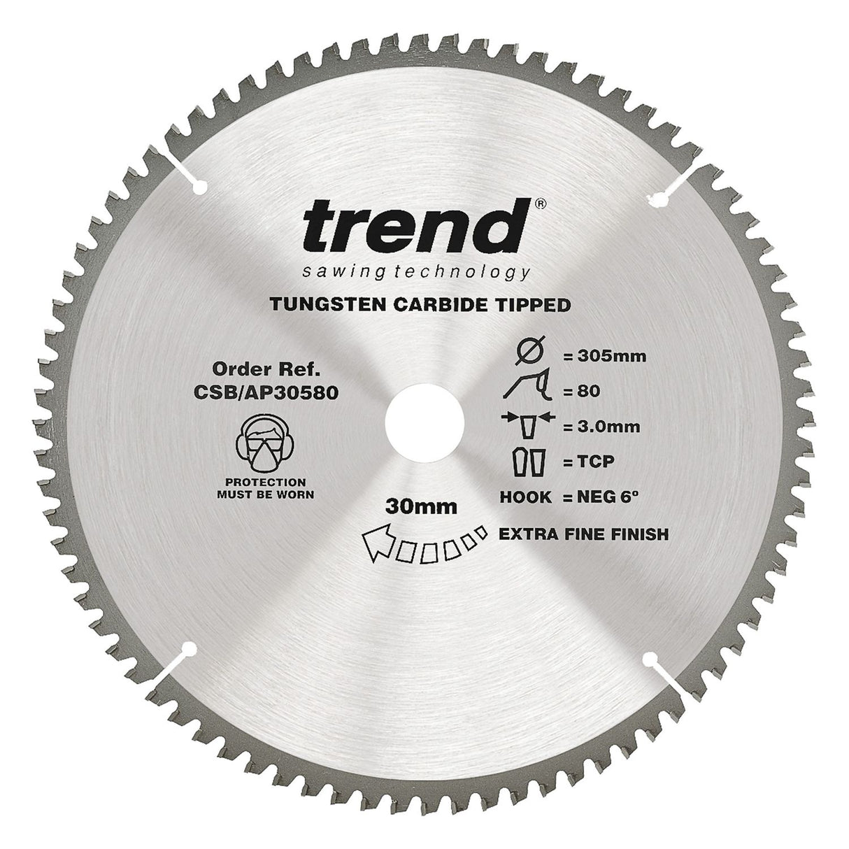 Aluminium/Plastic Circular Saw Blade 305mm x 30mm x 80T
