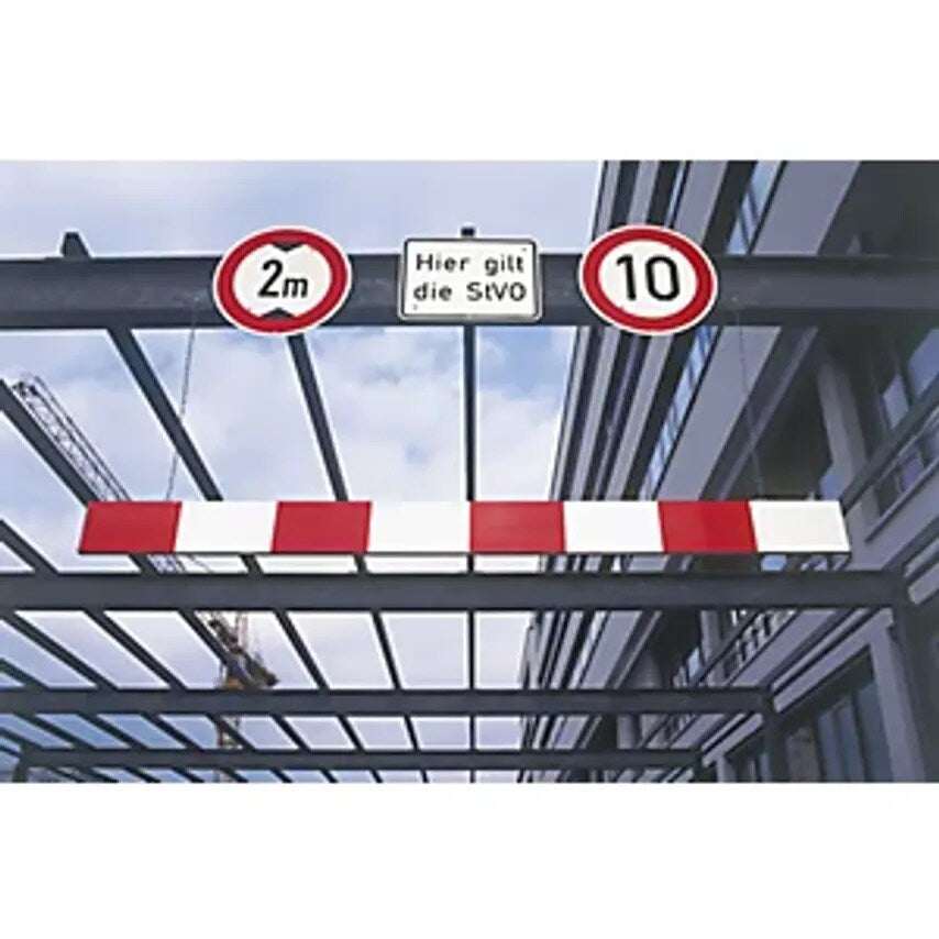 Aluminium Height Limiter, Length 4000mm, Reflective Red-White