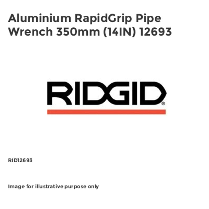 Aluminium RapidGrip Pipe Wrench 350mm (14IN) 12693
