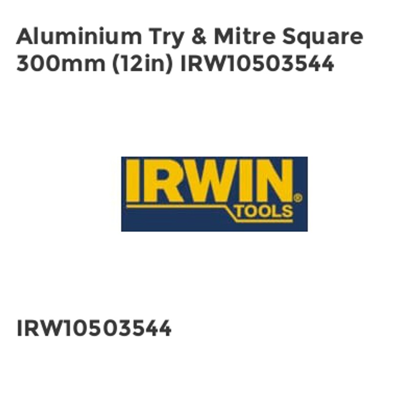 Aluminium Try & Mitre Square 300mm (12in) IRW10503544