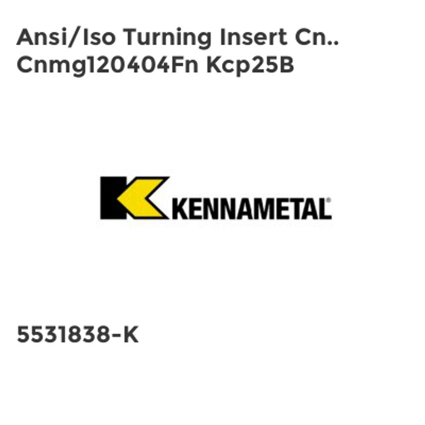Ansi/Iso Turning Insert Cn.. Cnmg120404Fn Kcp25B