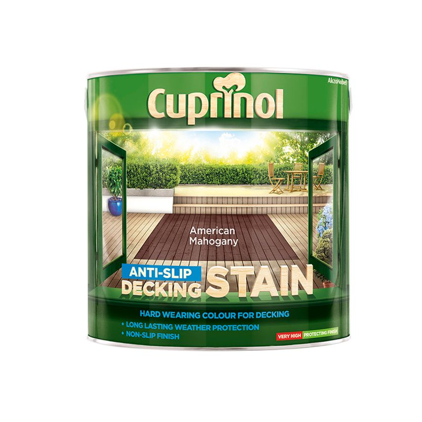 Anti-Slip Decking Stain American Mahogany 2.5 litre CUPUTDSAM25L