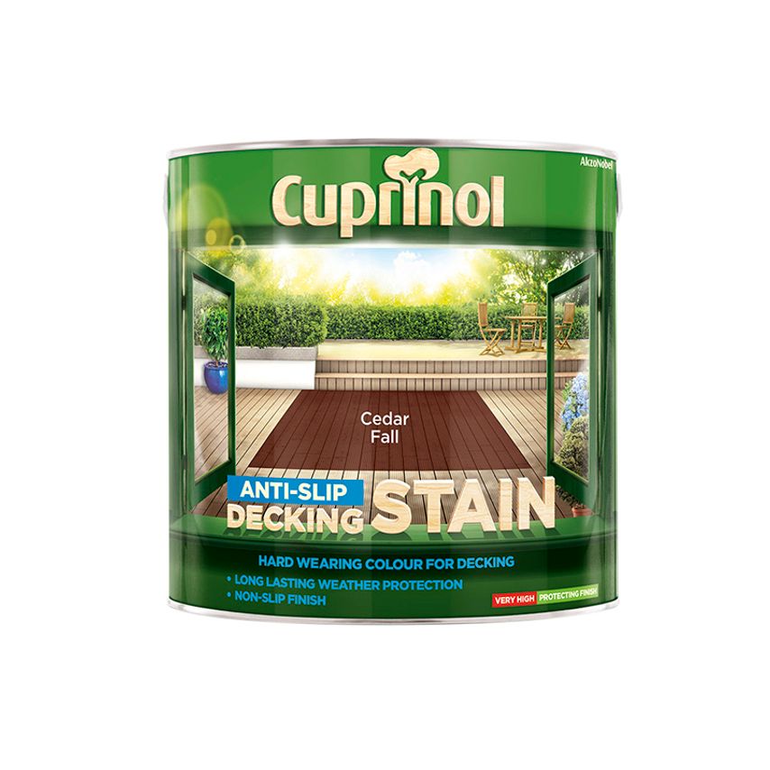 Anti-Slip Decking Stain Cedar Fall 2.5 litre CUPUTDSCF25L
