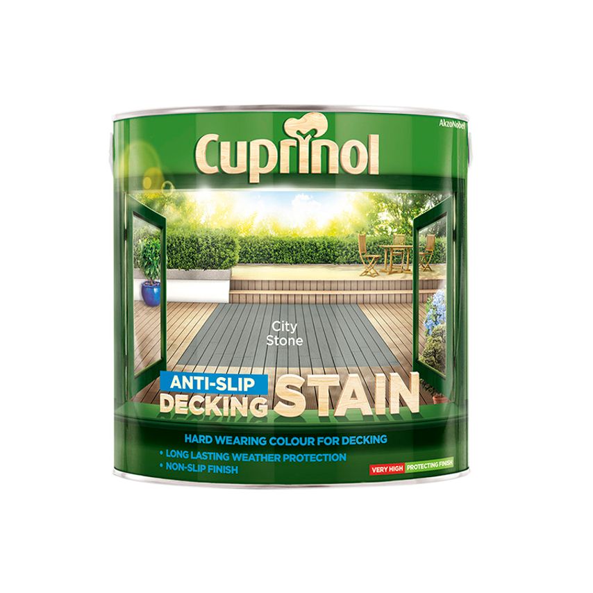 Anti-Slip Decking Stain City Stone 2.5 litre CUPUTDSCS25L