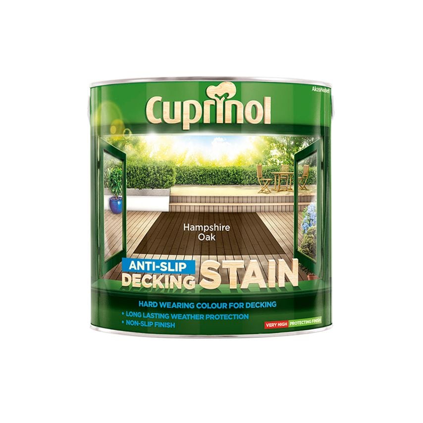 Anti-Slip Decking Stain Hampshire Oak 2.5 litre CUPUTDSHO25L