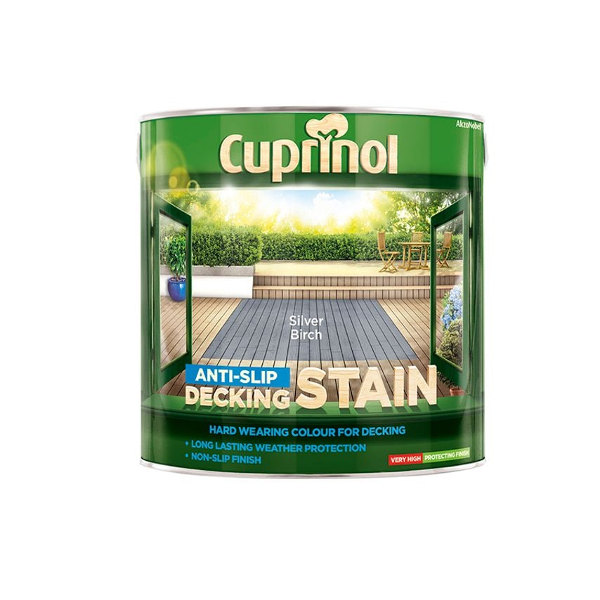 Anti-Slip Decking Stain Silver Birch 2.5 litre CUPUTDSSB25L