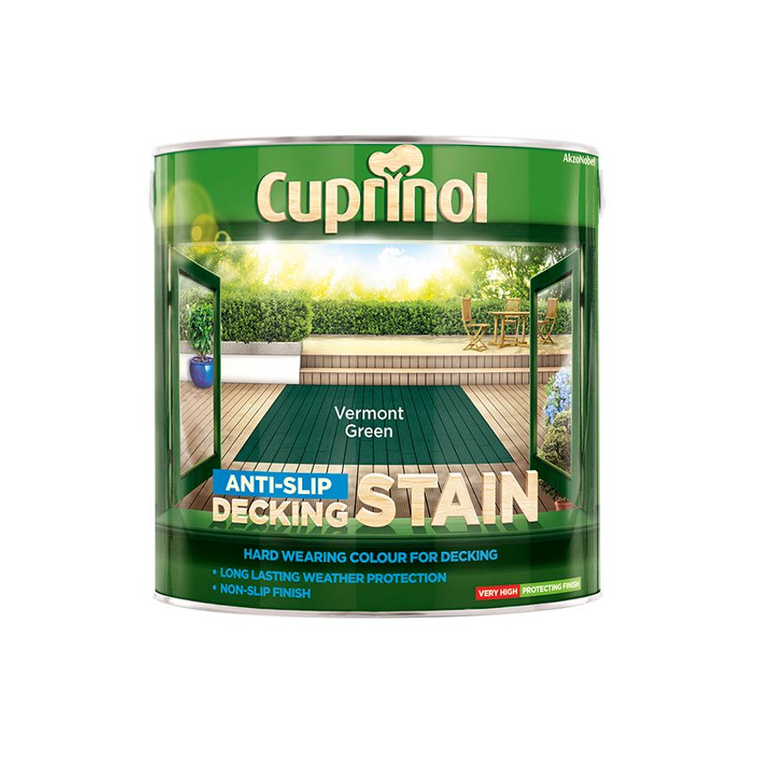 Anti-Slip Decking Stain Vermont Green 2.5 litre CUPUTDSVG25L