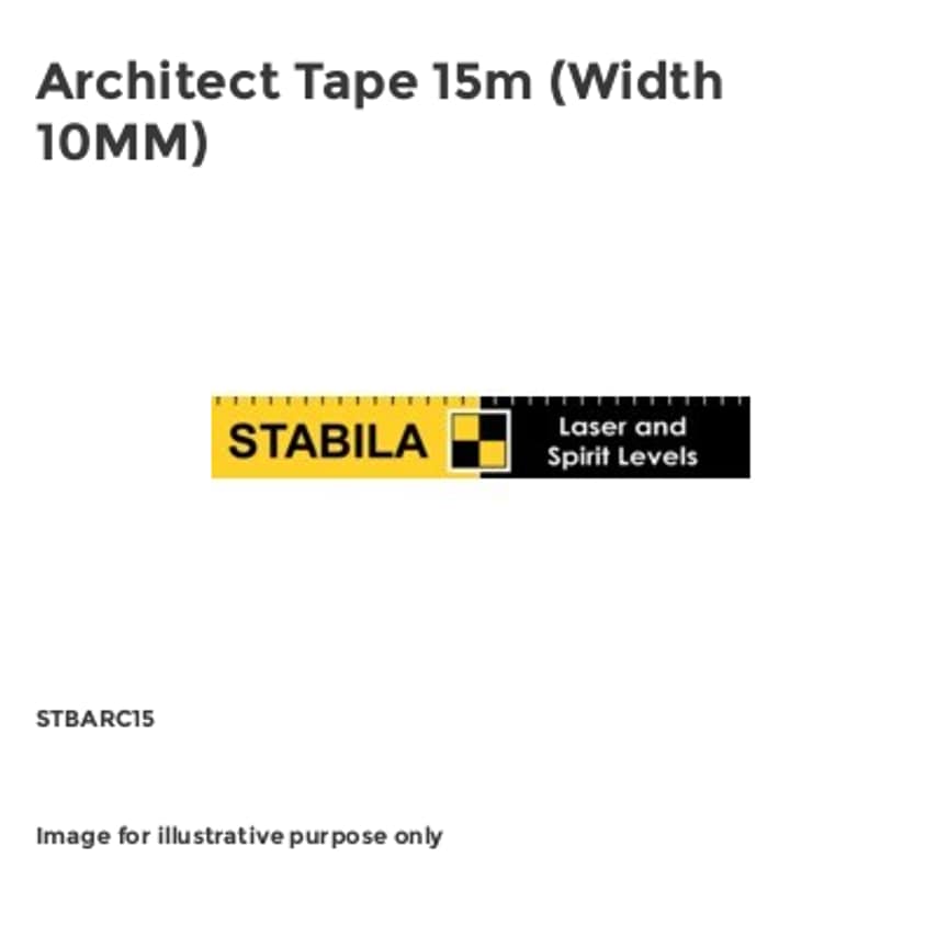 Architect Tape 15m (Width 10MM) STBARC15