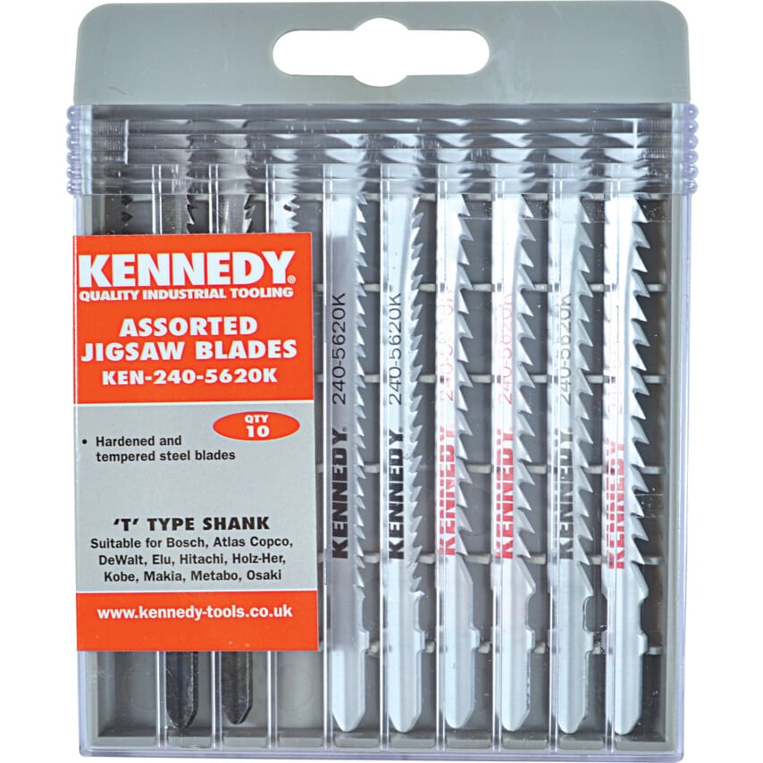 Assorted Set of Jigsaw Blades, Pack of 10