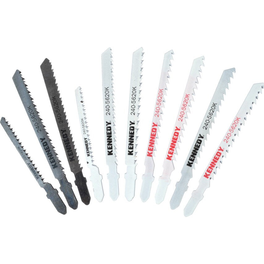 Assorted Set of Jigsaw Blades, Pack of 10