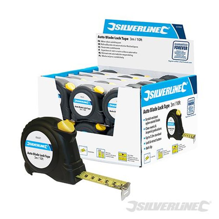 Auto Blade Lock Tape Display Box 30 Piece 5m/16ft X 19mm
