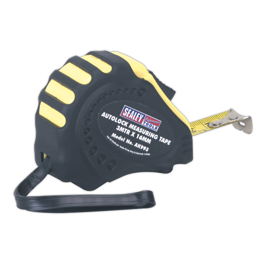 Autolock Tape Measure 3m (10ft) x 16mm - Metric/Imperial