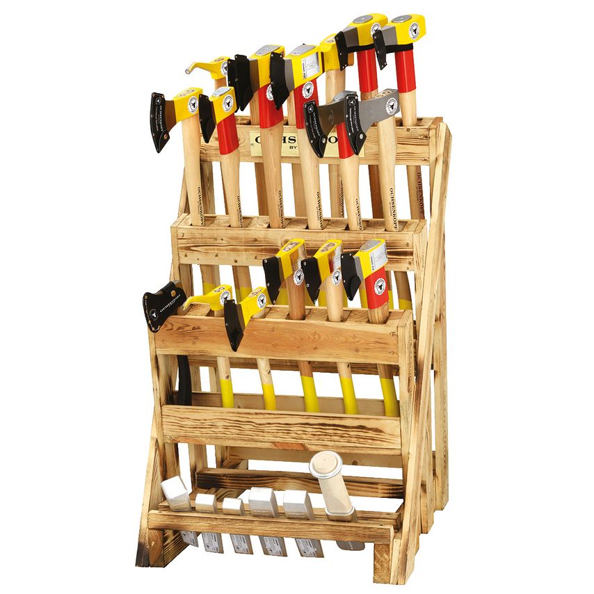 Axes sales stand ROTBAND-PLUS 24 pieces