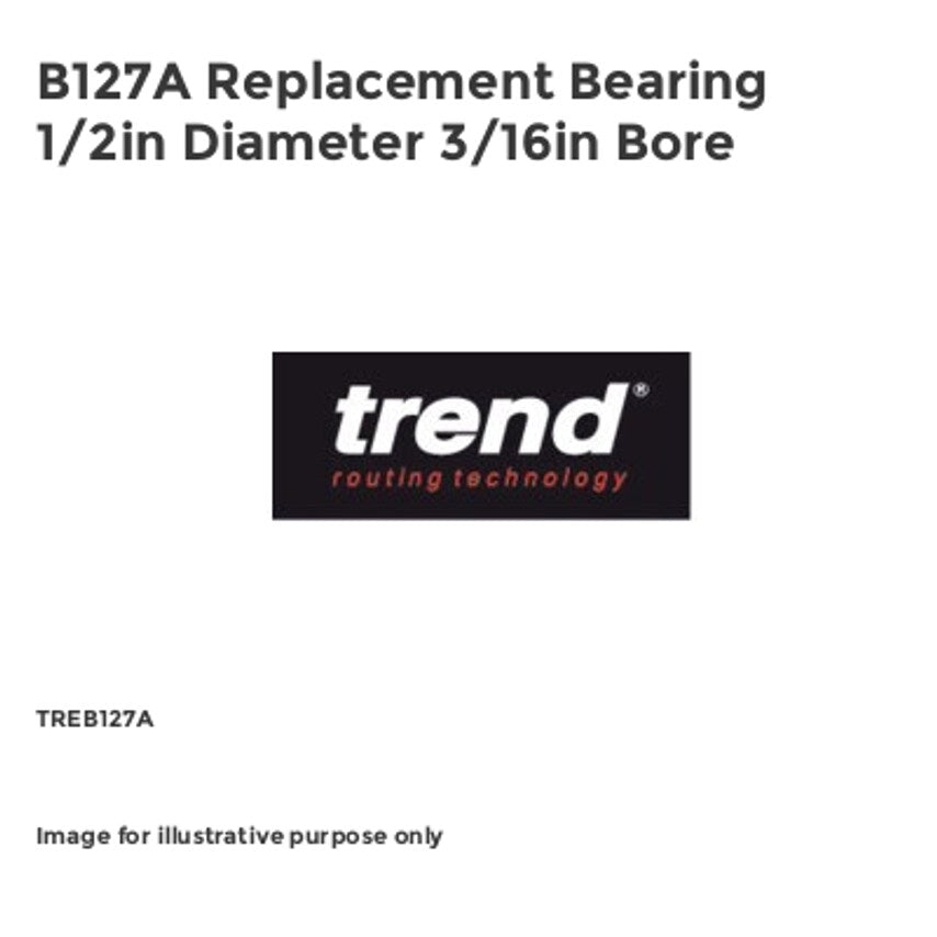 B127A Replacement Bearing 1/2in Diameter 3/16in Bore
