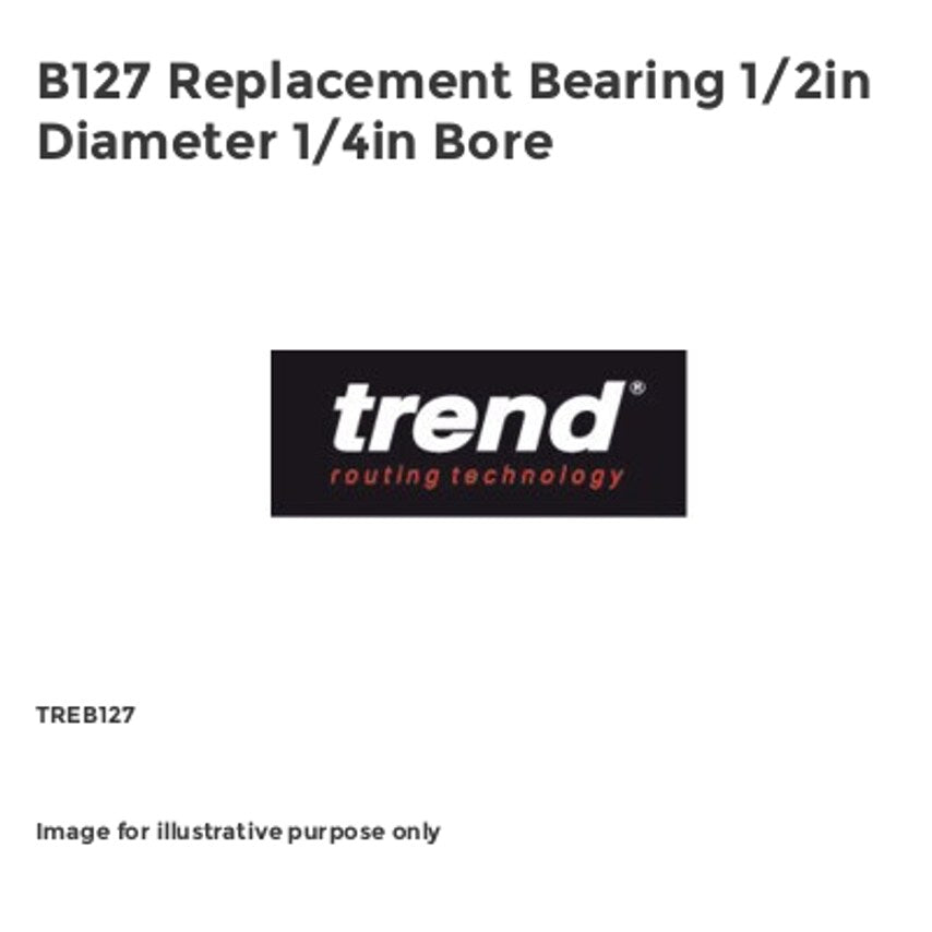 B127 Replacement Bearing 1/2in Diameter 1/4in Bore