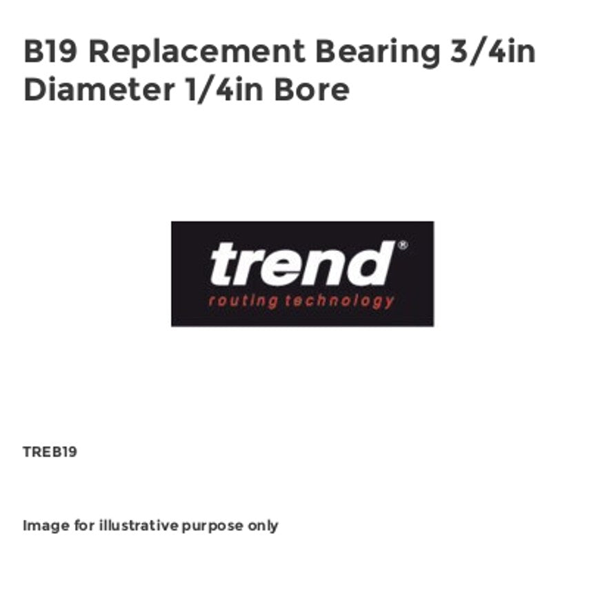 B19 Replacement Bearing 3/4in Diameter 1/4in Bore