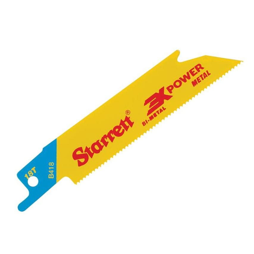 B418-5 Bi-Metal Reciprocating Blade, Metal Straight 100mm 18 TPI (Pack 5) STRB4185