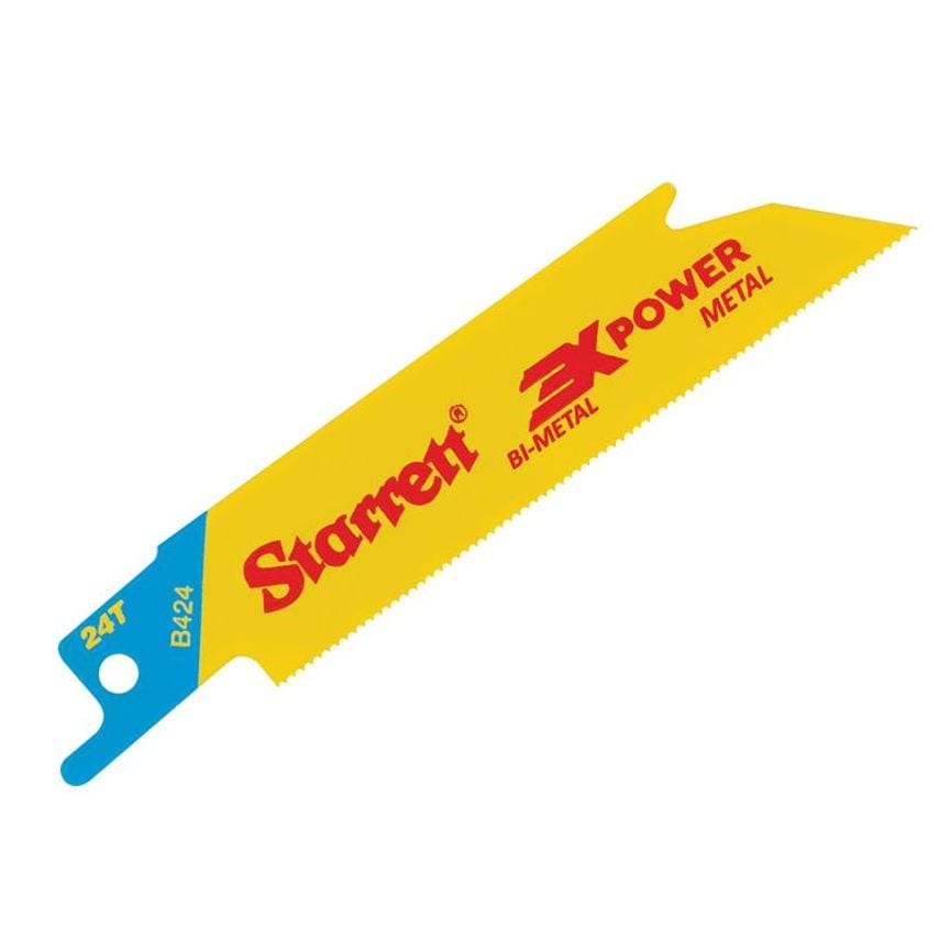B424-5 Bi-Metal Reciprocating Blade, Metal Straight 100mm 24 TPI (Pack 5) STRB4245