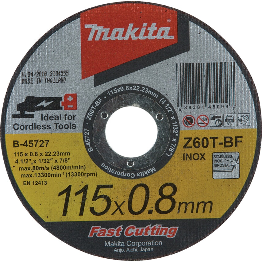 B-45727 115mm 115x0.8x22mm Thin Cut-off Wheel