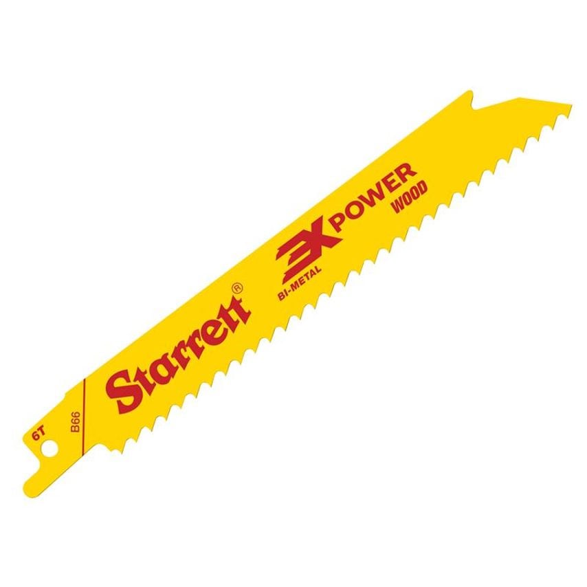 B66-5 Bi-Metal Reciprocating Blade, Wood Straight 152mm 6 TPI (Pack 5) STRB665
