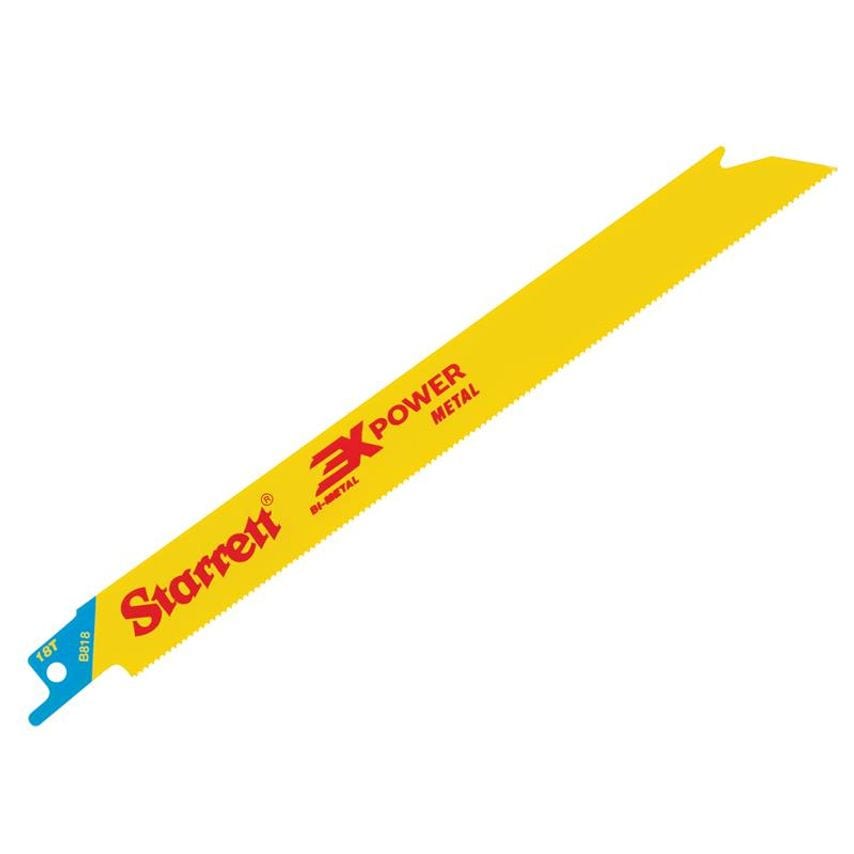 B818-5 Bi-Metal Reciprocating Blade, Metal Straight 203mm 18 TPI (Pack 5) STRB8185