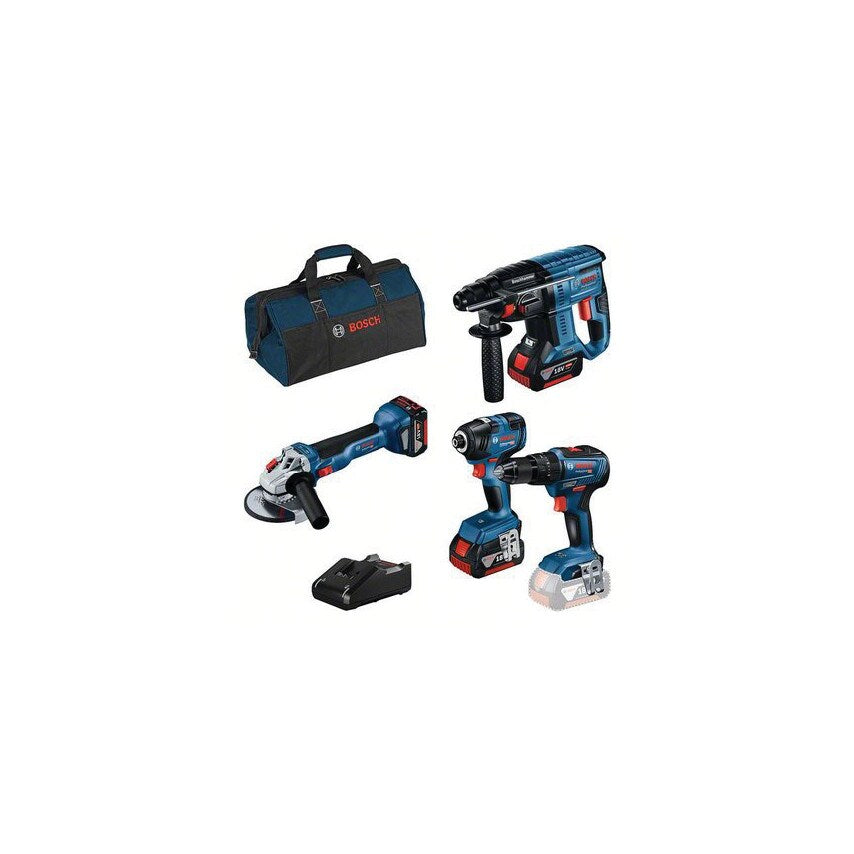 BAG+4 LSGSB18V-55 GDR18V200 GBH18V21 GWS18V10 3X 4.0AH 18V-40 LBAG