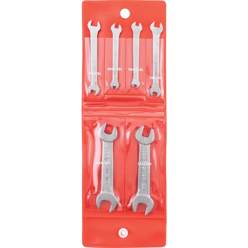 BA Open Ended Spanner Set, 0 - 11BA, Set of 6