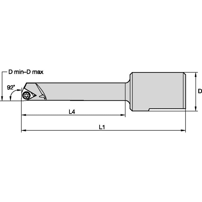 BB0845WBGX02 Boring Bar D. 08MM, L45MM WBGX