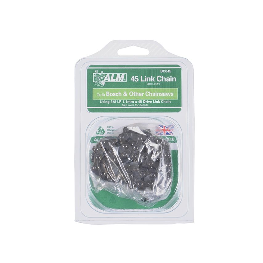 BC045 Chainsaw Chain 3/8in x 45 Links 1.1mm Bosch 30cm Bars ALMBC045