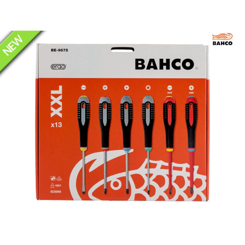 BE-9875 Ergo Screwdriver Set, 13 Piece