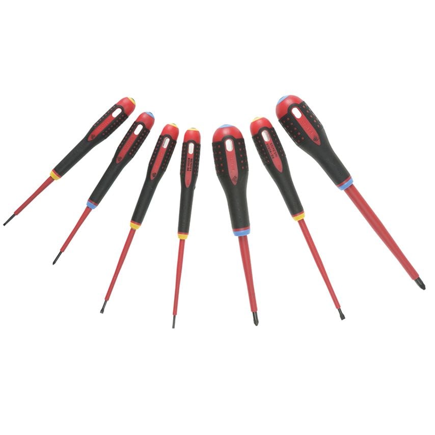 BE-9888S ERGO VDE Insulated Screwdriver Set, 7 Piece BAH9888S