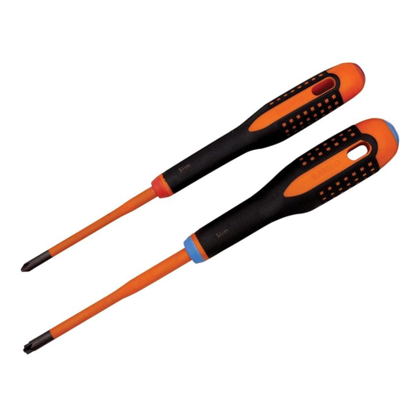 BE-9890SL ERGO Slim VDE Insulated Screwdriver Set, 2 Piece BAH9890SL